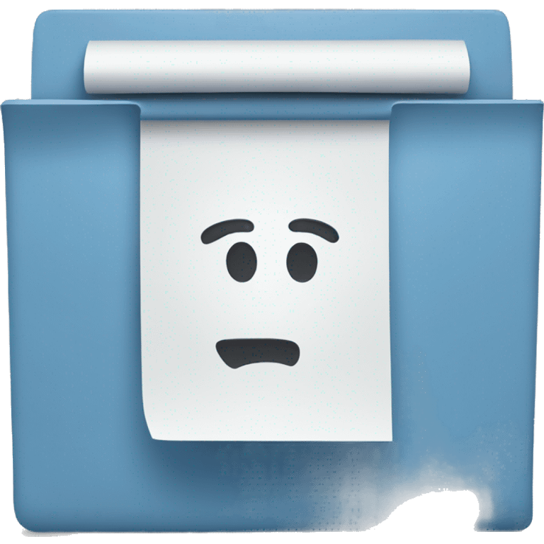 blue paperholder icon emoji