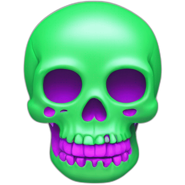 fluo toy skull emoji