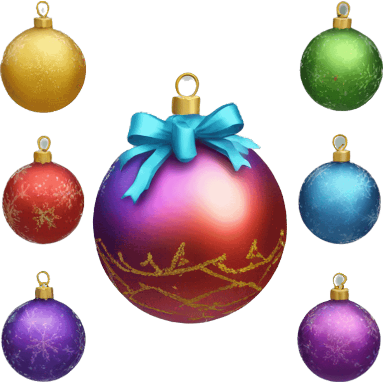 Christmas balls in nice colors emoji