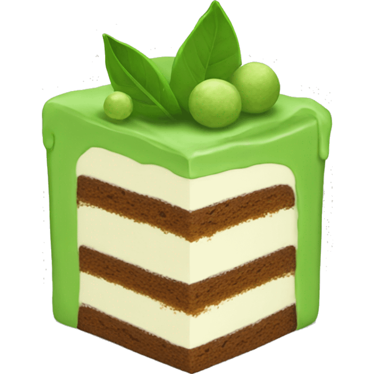 Matcha cake emoji