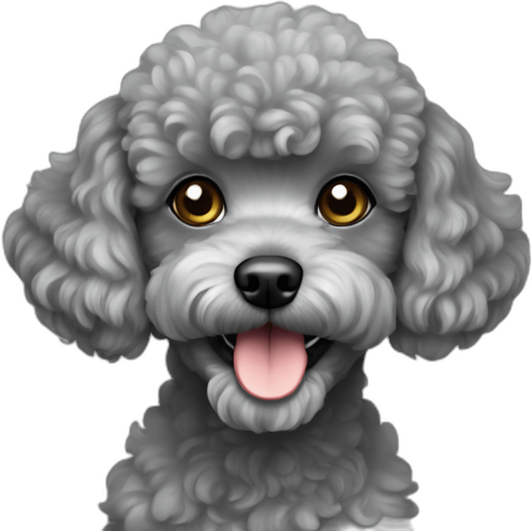 gray toy poodle emoji