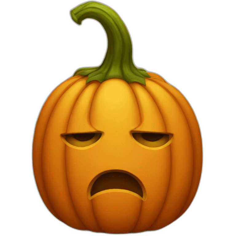 Sad pumpkin emoji