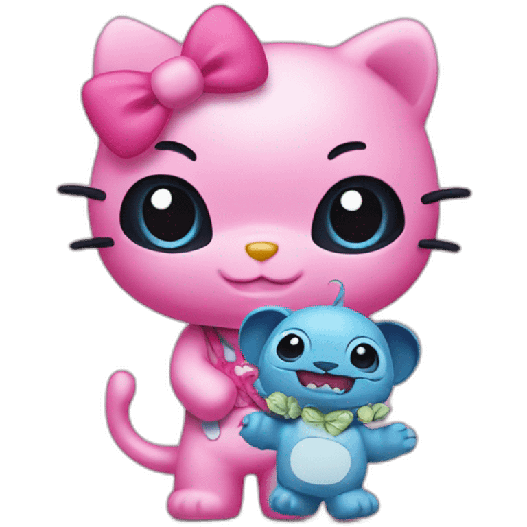 hello kitty and stich emoji