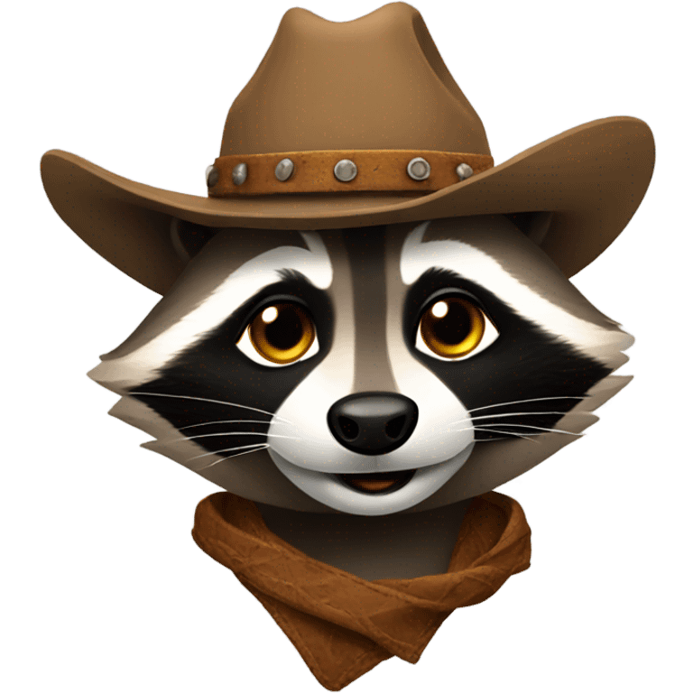 cowboy raccoon  emoji