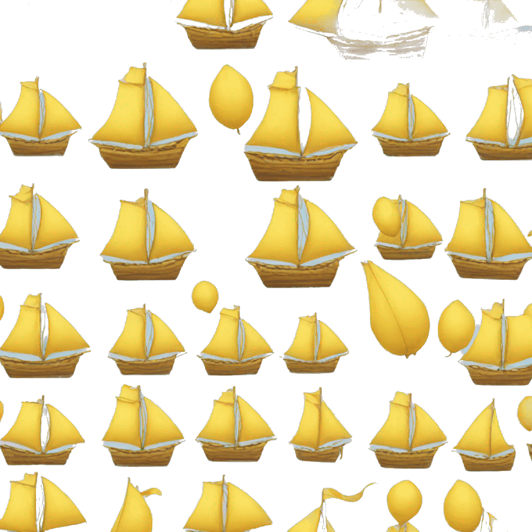 Yellow sail in a cap emoji