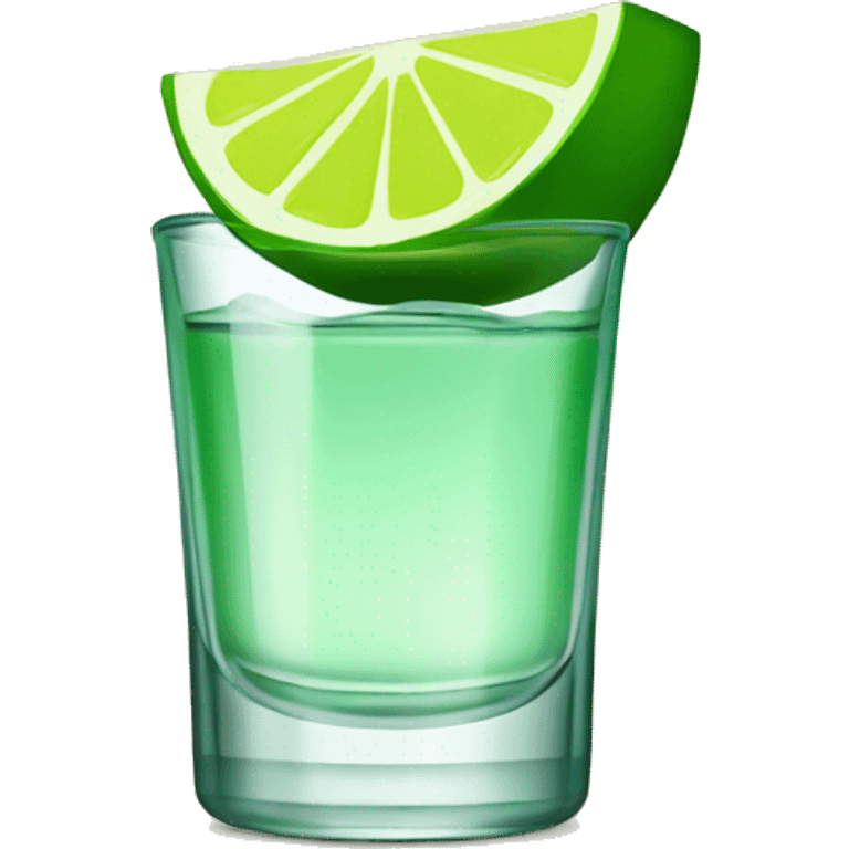 Tequila shot with lime emoji