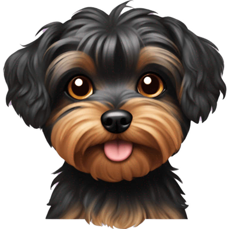 Yorky poo floppy ears emoji