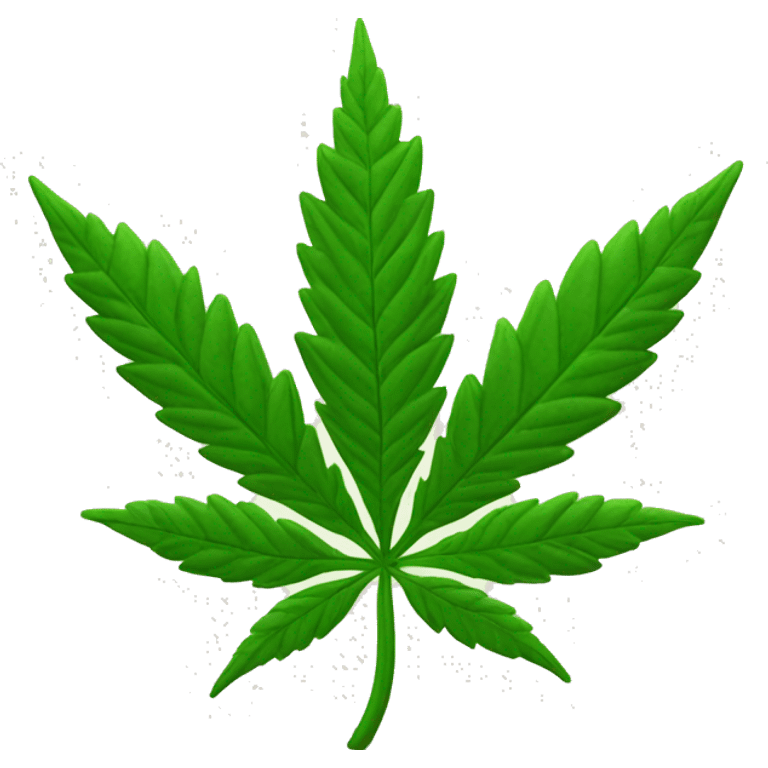 Green plant with 5 leaves shaped like a cannabis plant emoji