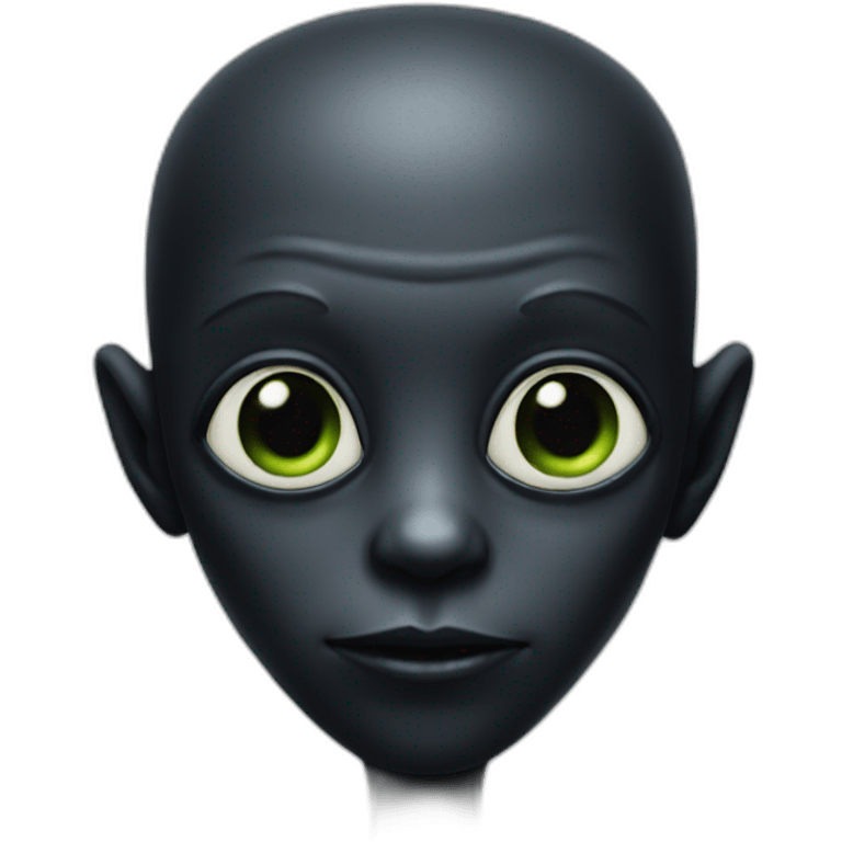 black alien emoji