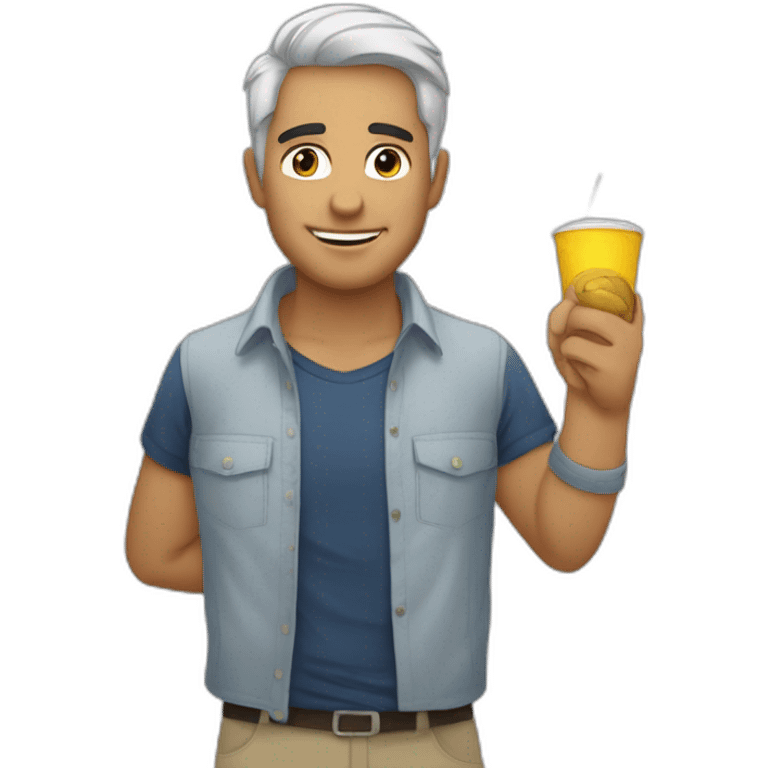 Antônio Costa a fazer o dedo do meio emoji