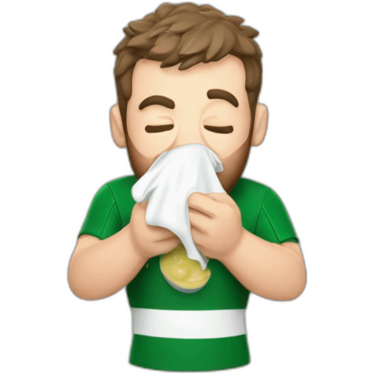 Hungover vomiting irish rugby player emoji