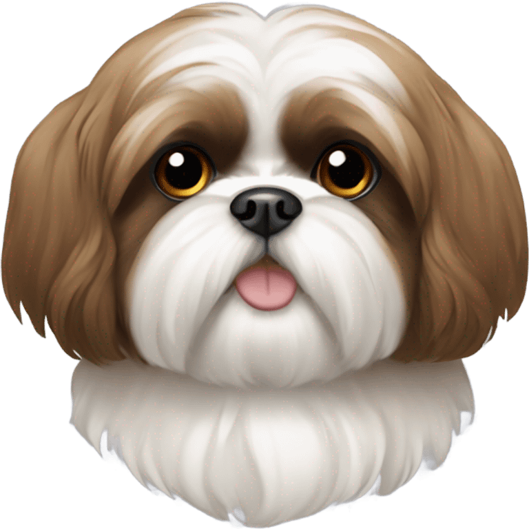 Brown and white Shihtzu  emoji