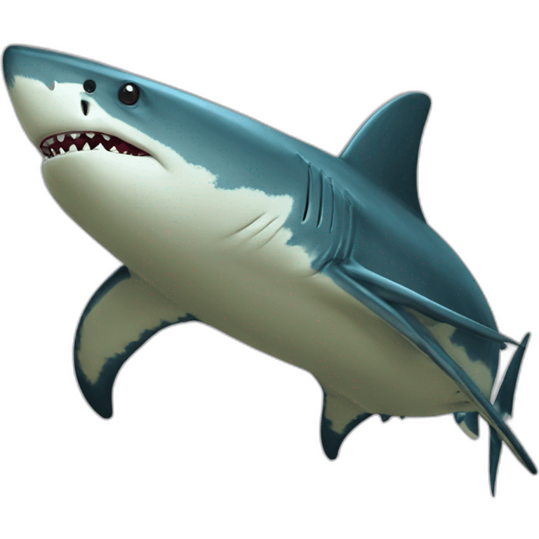 requin sur tortue emoji