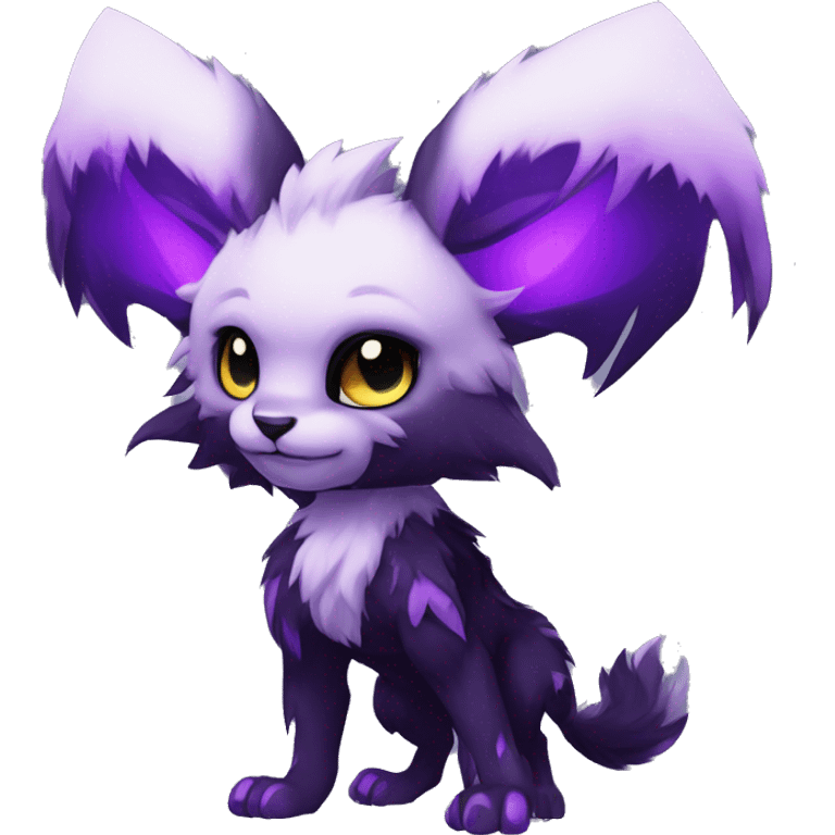 Anthro-Edgy-Cool-Black-Purple-Contrast-Colors-Fantasy-Fur-Sona-Chibi-Shiny-Fakémon-Hybrid full body emoji