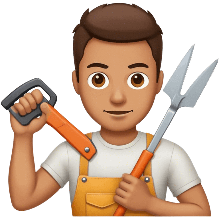 guy holding a saw emoji