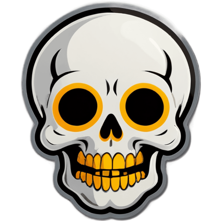 Skull emoji head exposes emoji