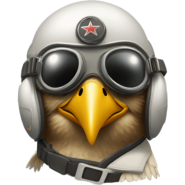 Bird fighter pilot emoji