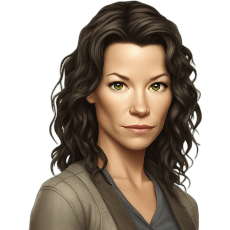 Evangeline Lilly serious emoji