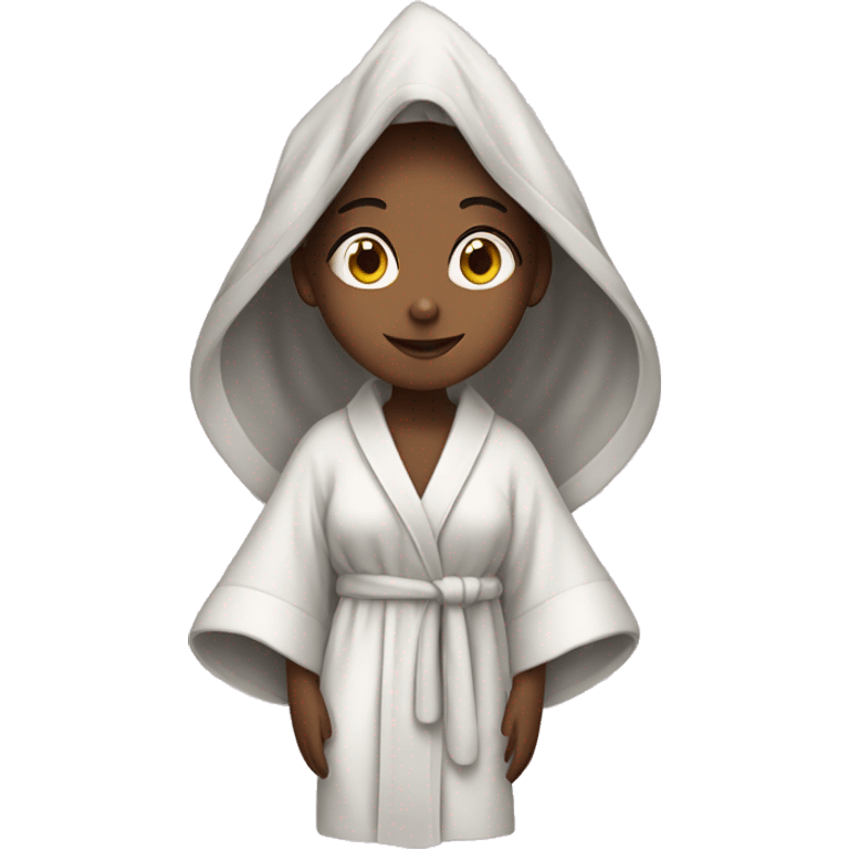 girl in robe after shower  emoji