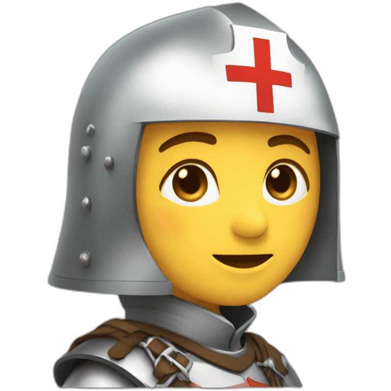 Jeanne d'arc avec un drapeau emoji