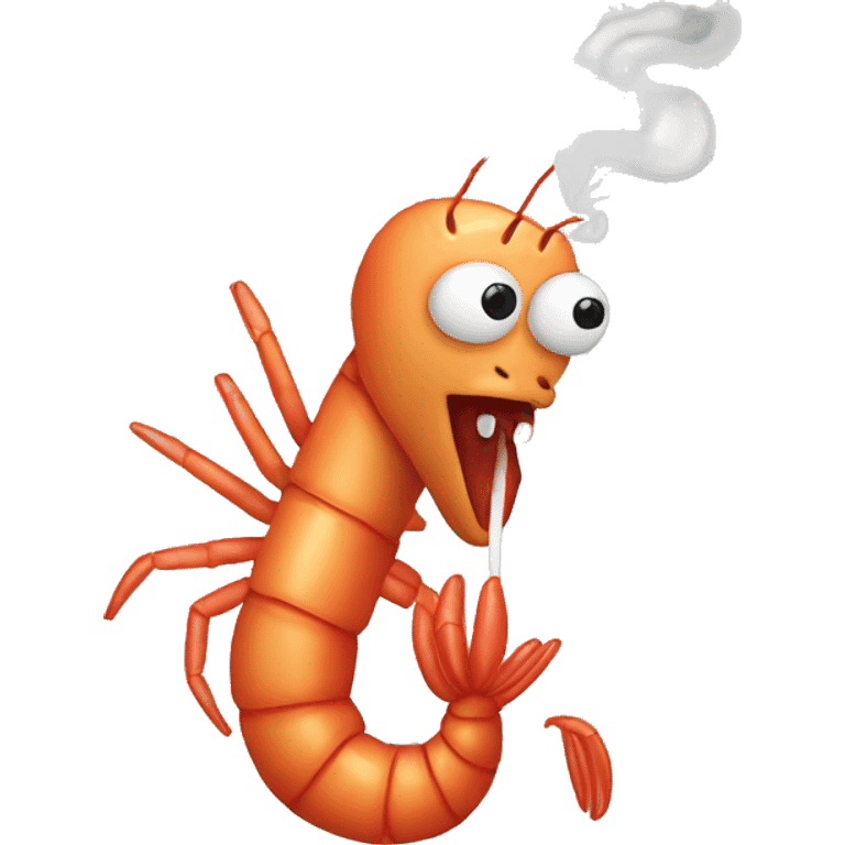 Shrimp Smoking cigarette  emoji