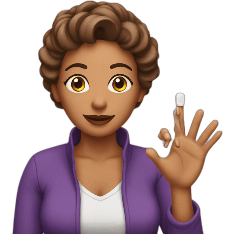 Madre comiéndose uñas emoji