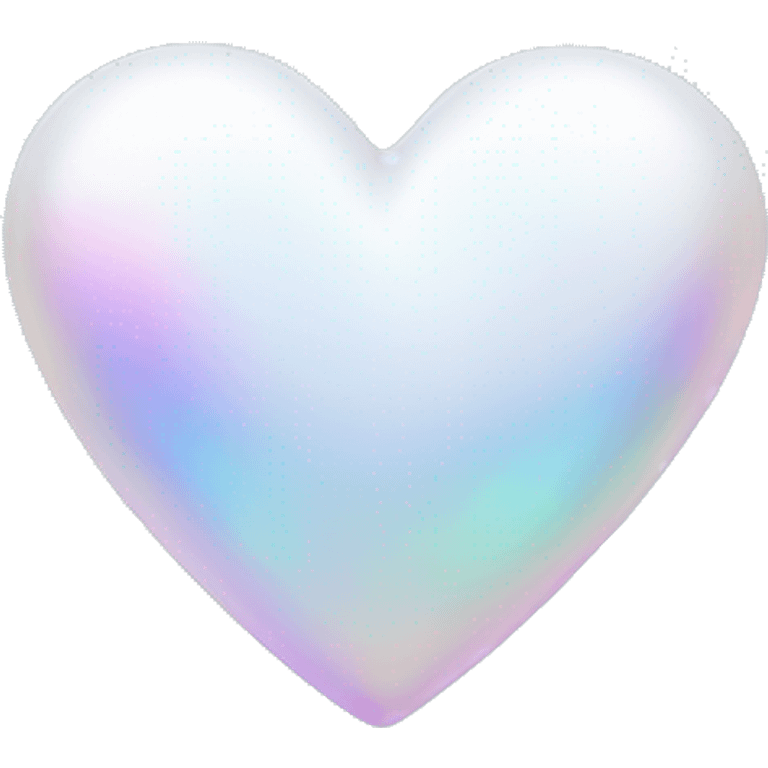 White iridescent heart emoji