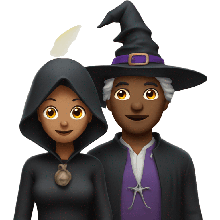 Witch with a man emoji