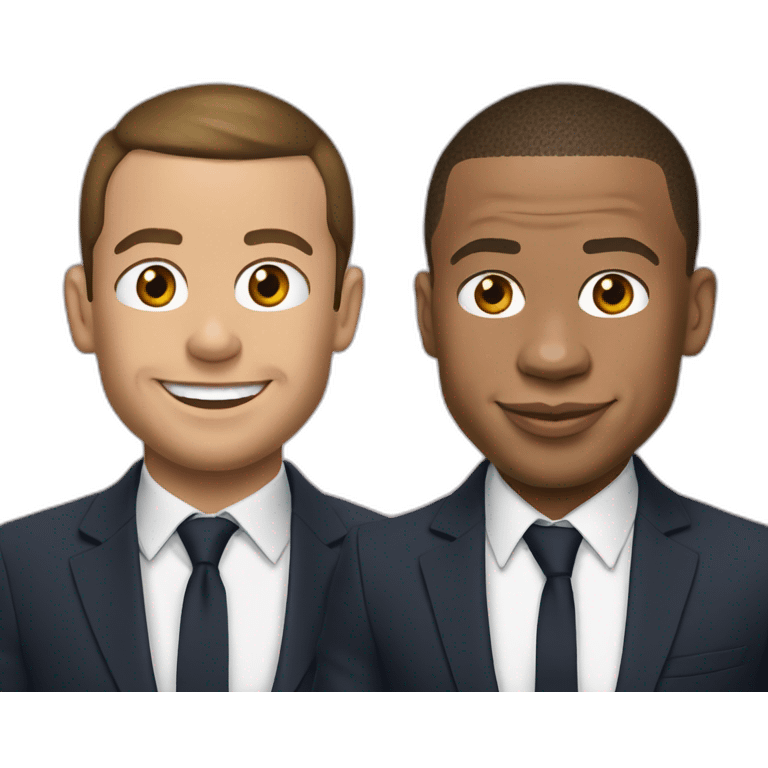 Macron et mbappe emoji