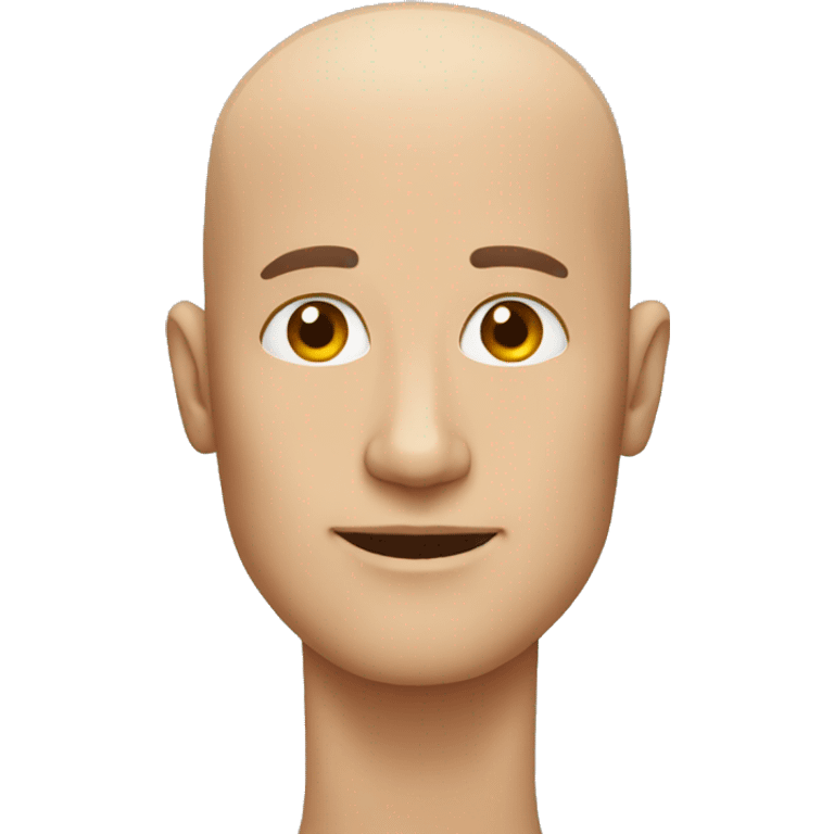 man with no hair emoji