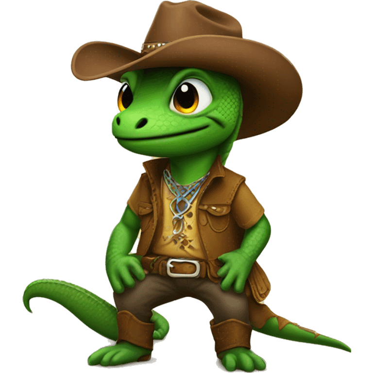 Lizard cowboy emoji