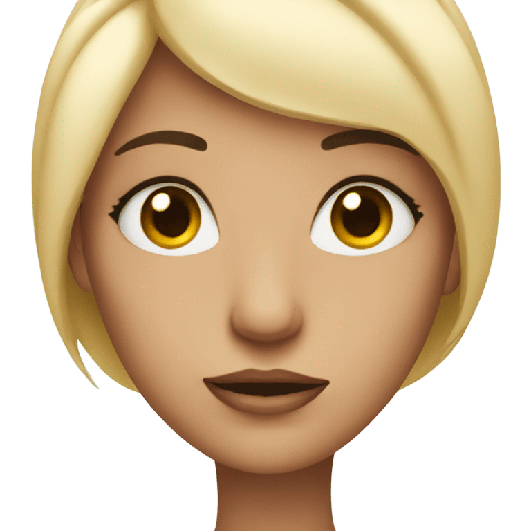 Woman with big lash emoji