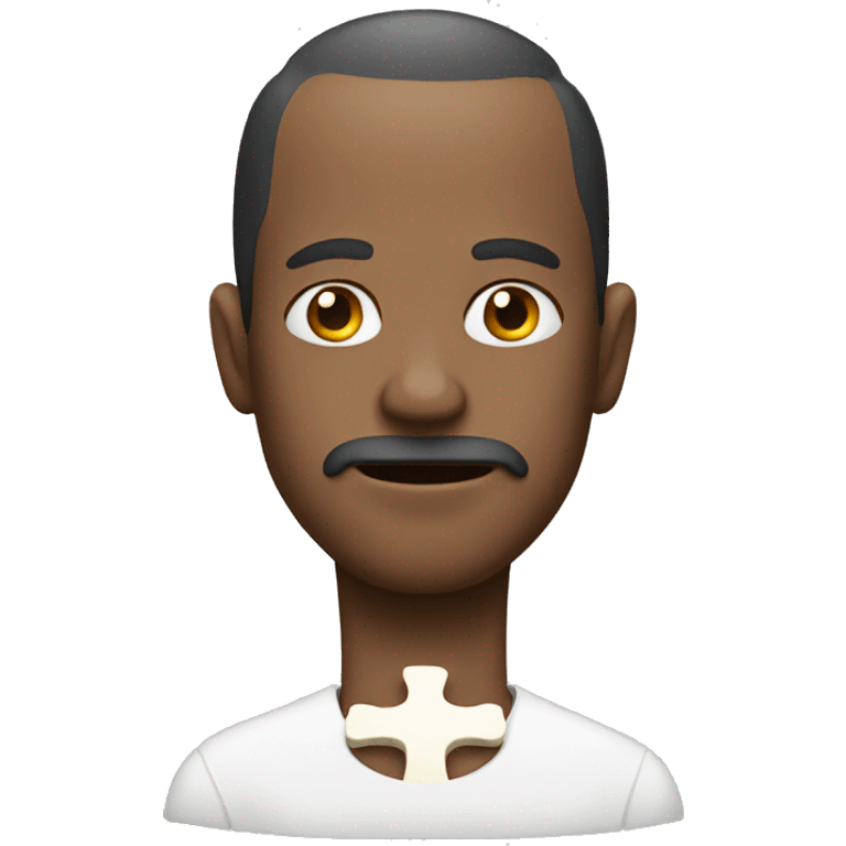 Man with a bone in his mouth emoji