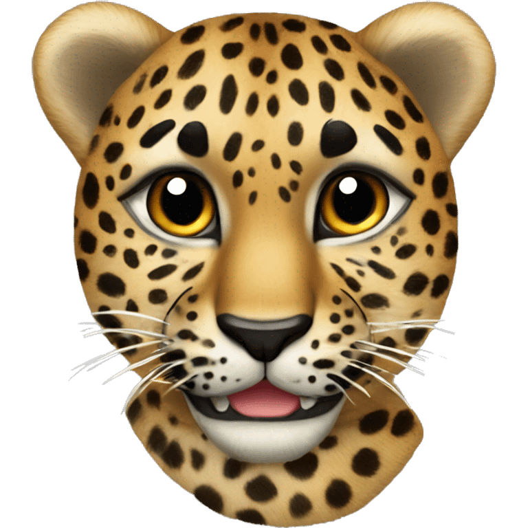 corazón con dibujos de leopardo  emoji