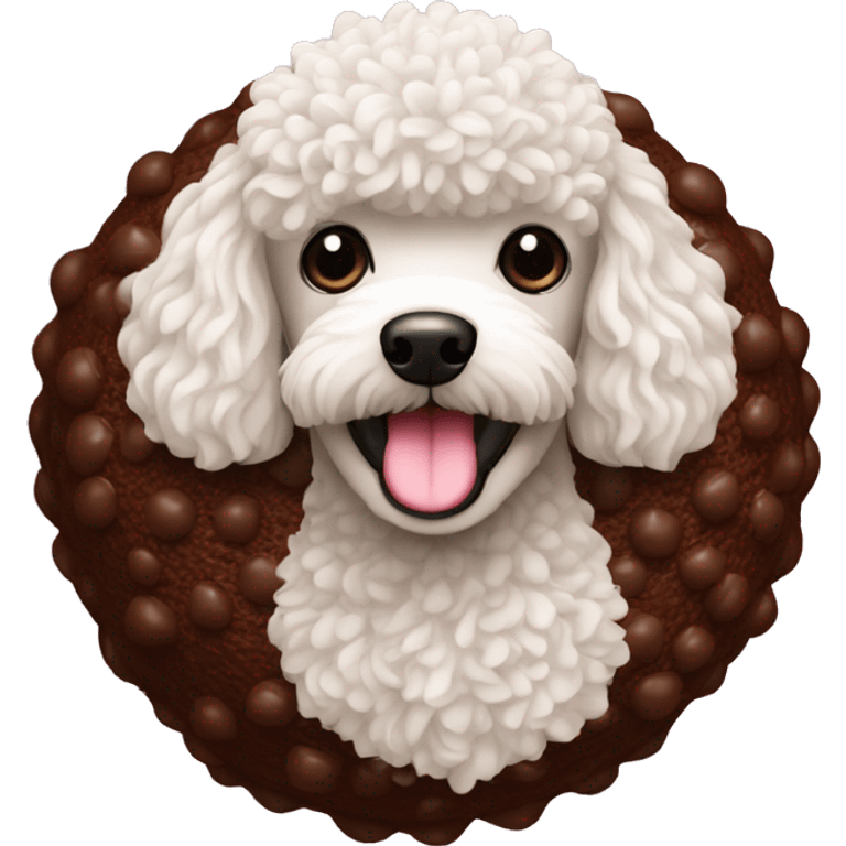 a brigadeiro with a poodle on top emoji