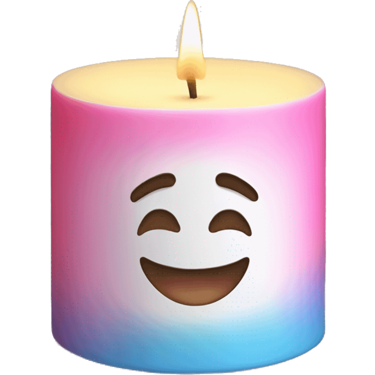 a transgender pride candle emoji