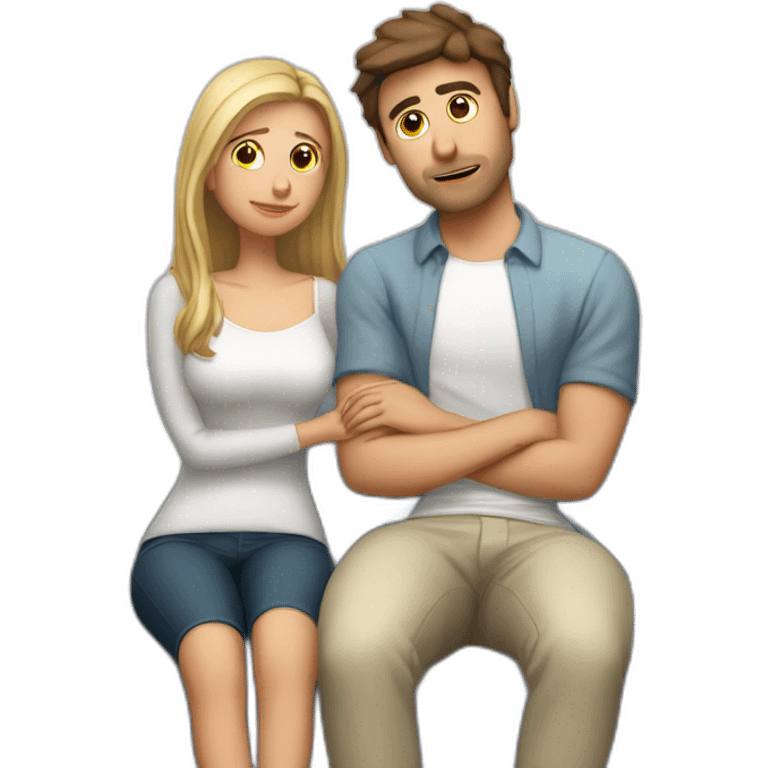 UNA PAREJA DURMIENDO, EL HOMBRE BLANCO Y LA CHICA UN POCO MENOS BLANCA, QUE SEAN JOVENES emoji