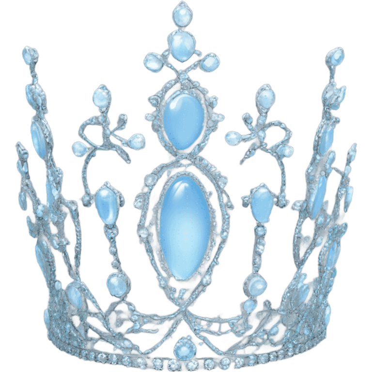 pastel blue tiara emoji