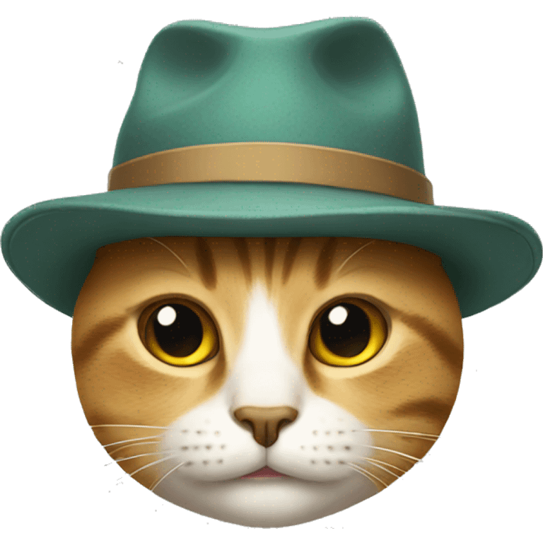 Cat wearing a hat emoji