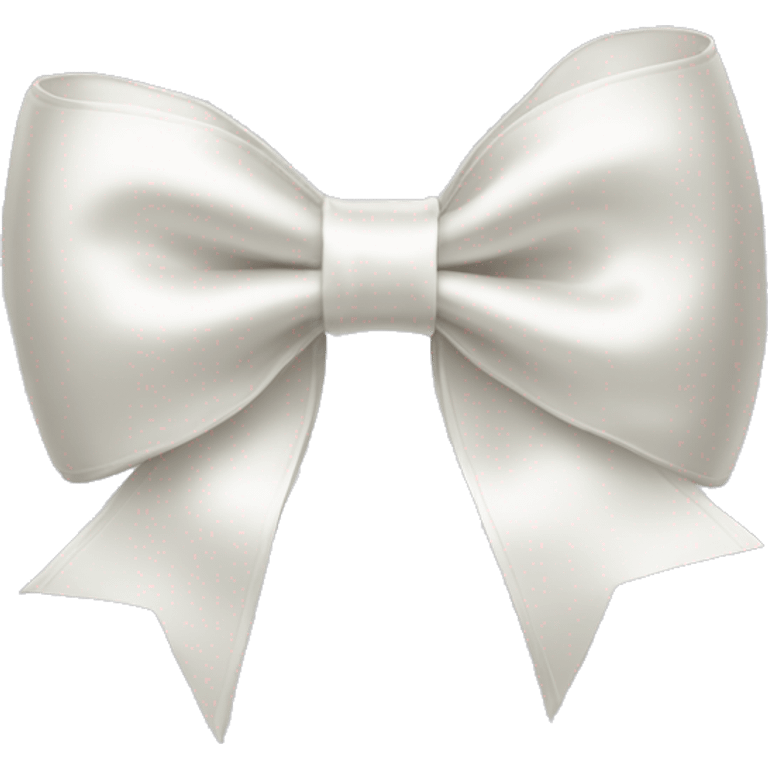 white satin bow emoji