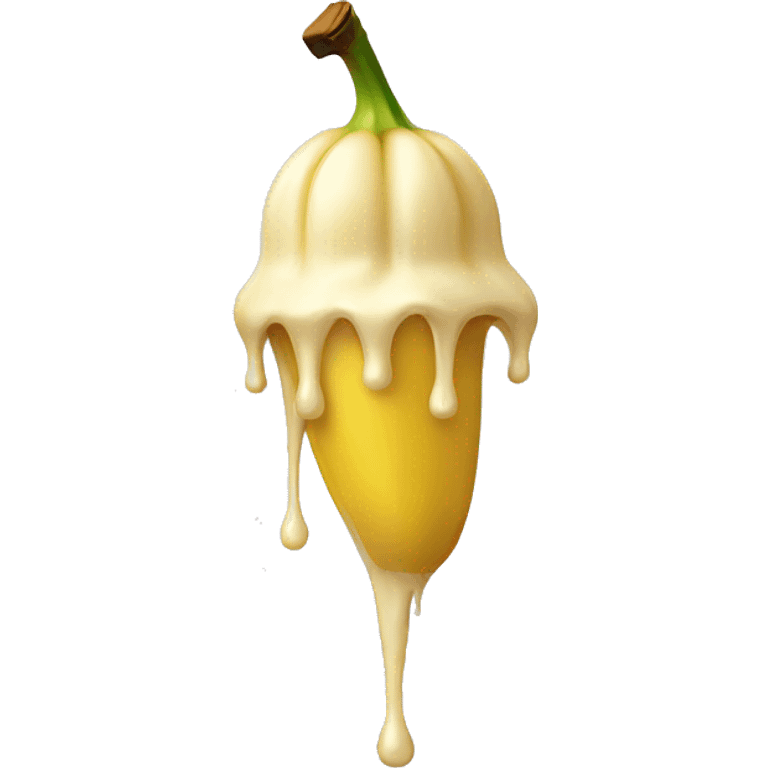 cream dripping from banana emoji