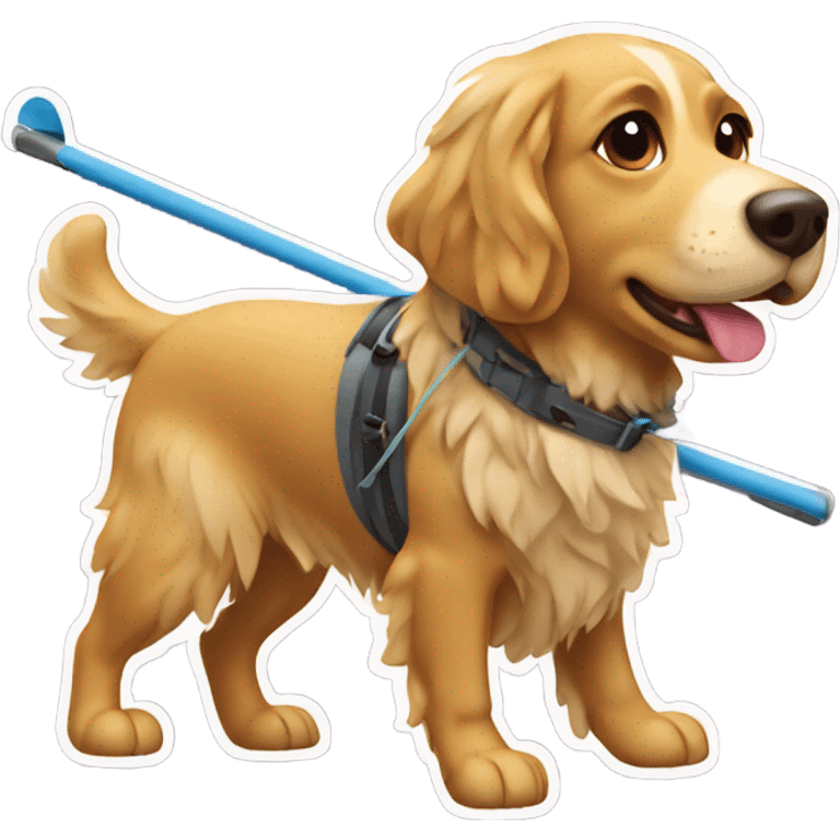 Gden retriever skiing emoji