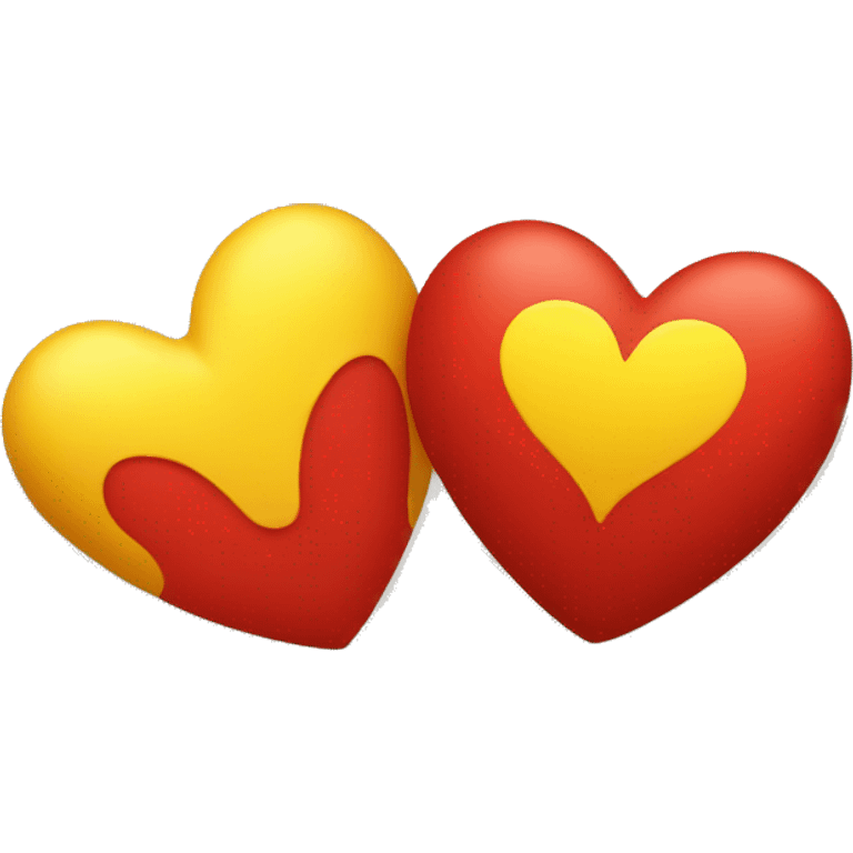 Yellow Heart and red heart  emoji