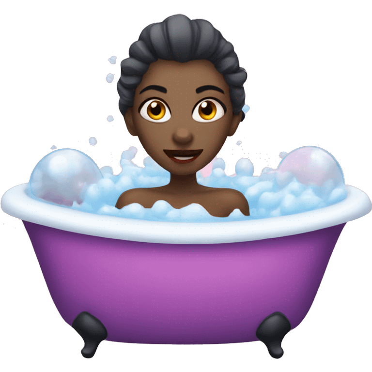 vampire girl in bubble bath  emoji