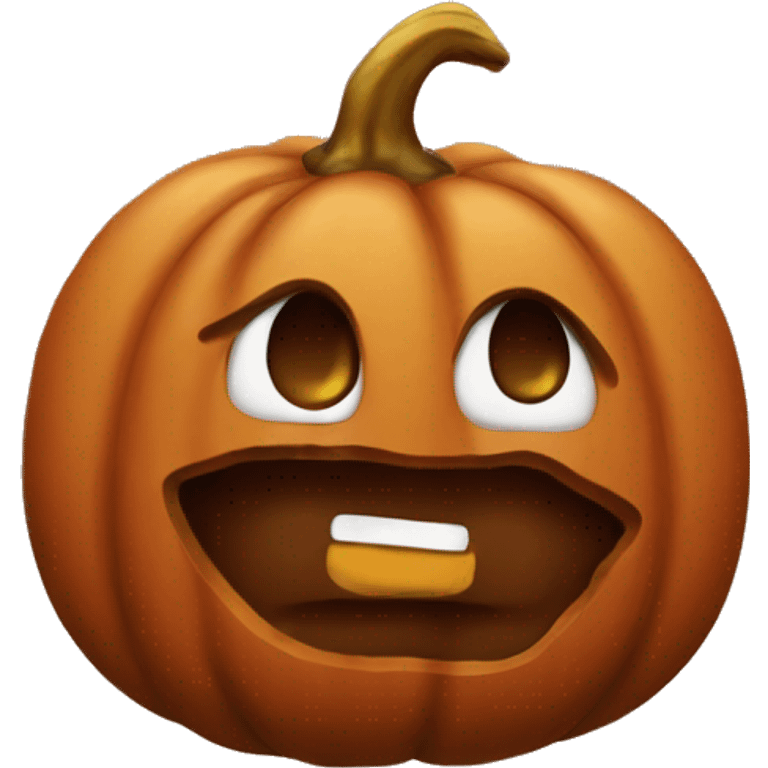 chocolate shaped pumpkin emoji