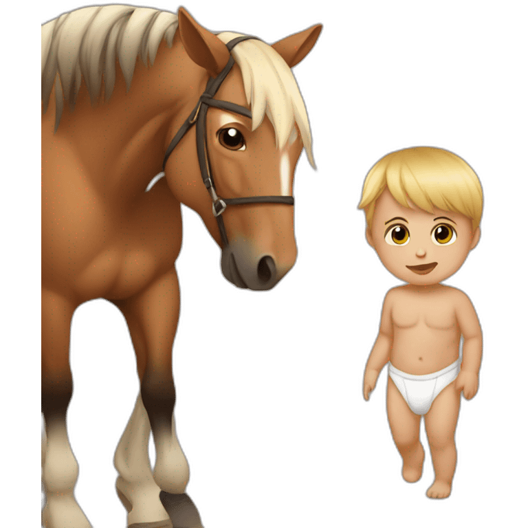 human and horse baby emoji