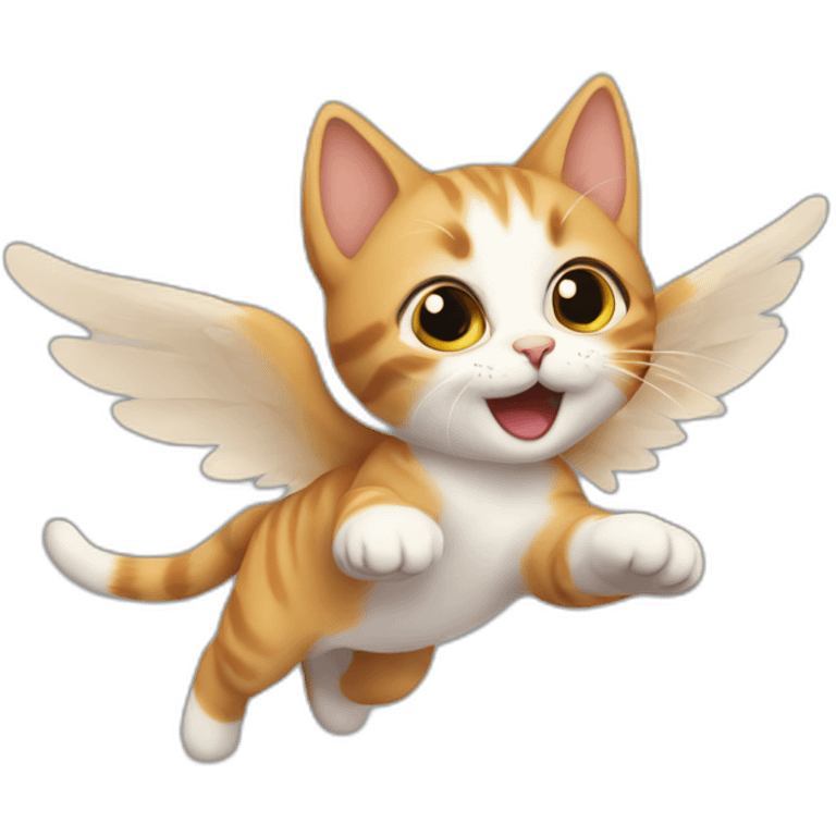 Kitten flying emoji