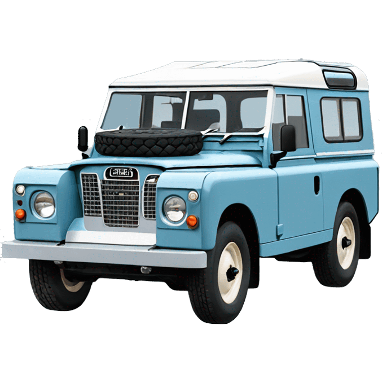 Land Rover series 3 pale blue emoji