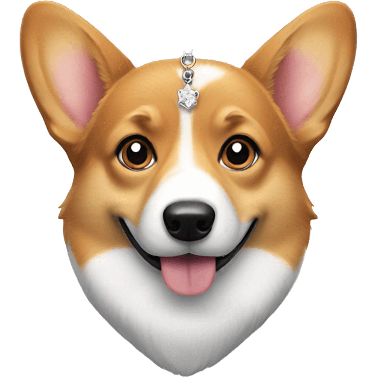 Corgi wearing necklace  emoji