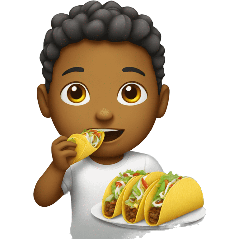 Kid eats tacos in Cabo  emoji